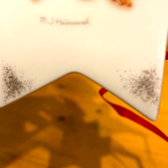 Vintage Hummel Porcelain 2001 Joyful Recital Star Shaped Angel Ornament #1718 - Picture 7 of 8